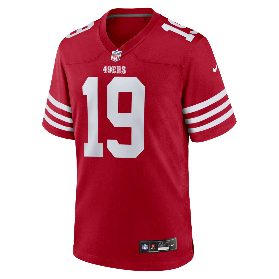San Francisco 49ers Trent Taylor Nike Scarlet Team Game Jersey product image 2, provided for visual reference and product