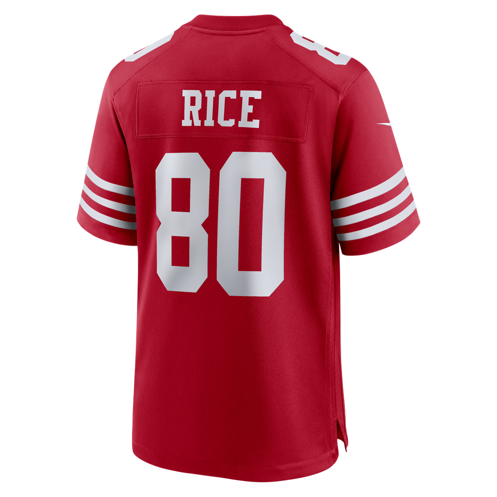 San Francisco 49ers Jerry Rice Nike Scarlet Retired Game Player Jersey product image 3, provided for visual reference and
