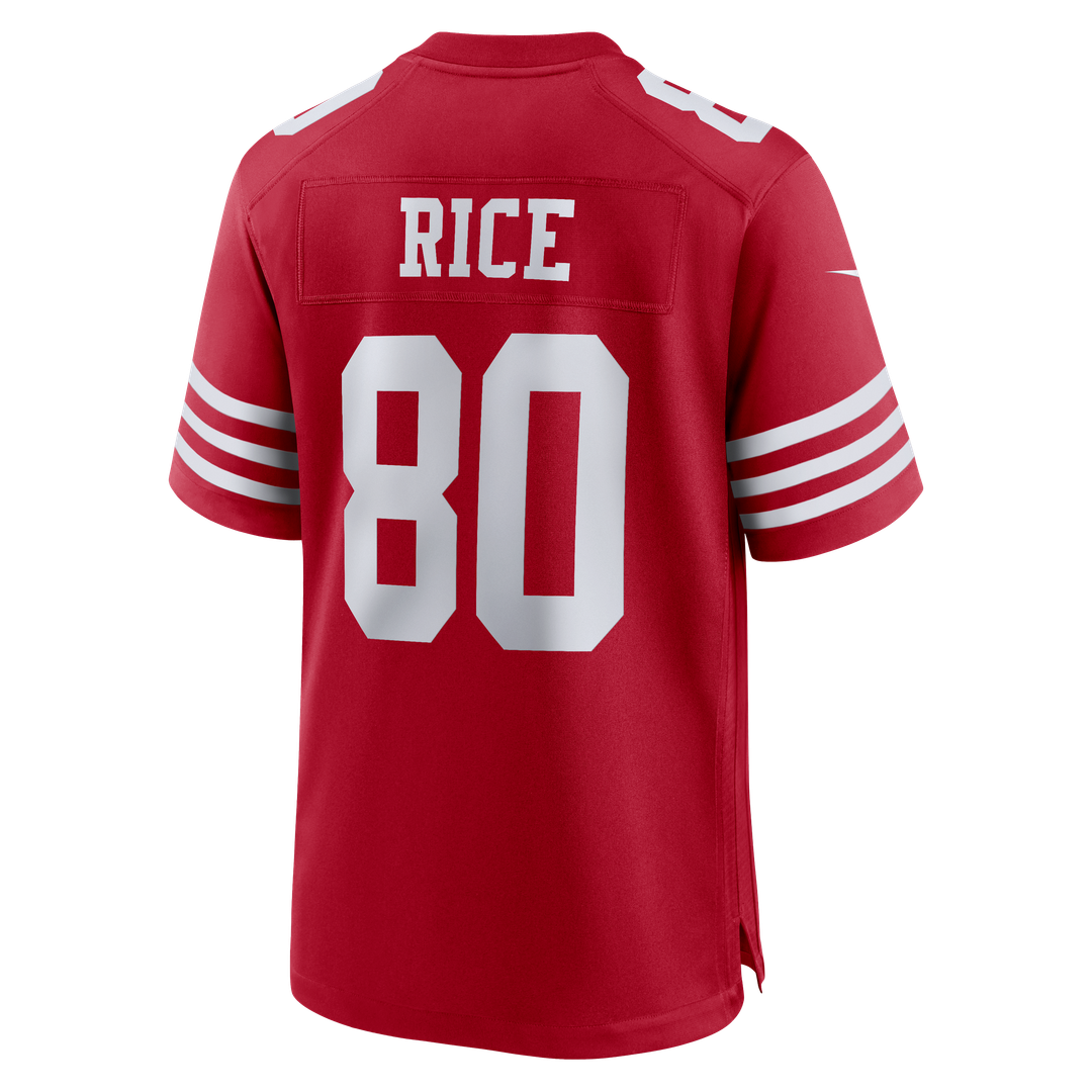 San Francisco 49ers Jerry Rice Nike Scarlet Retired Game Player Jersey product image 3, provided for visual reference and
