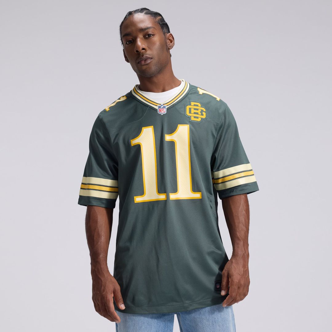 Green Bay Packers Jayden Reed Nike Green 2026 Rivalries Collection Game Jersey product image 2, provided for visual