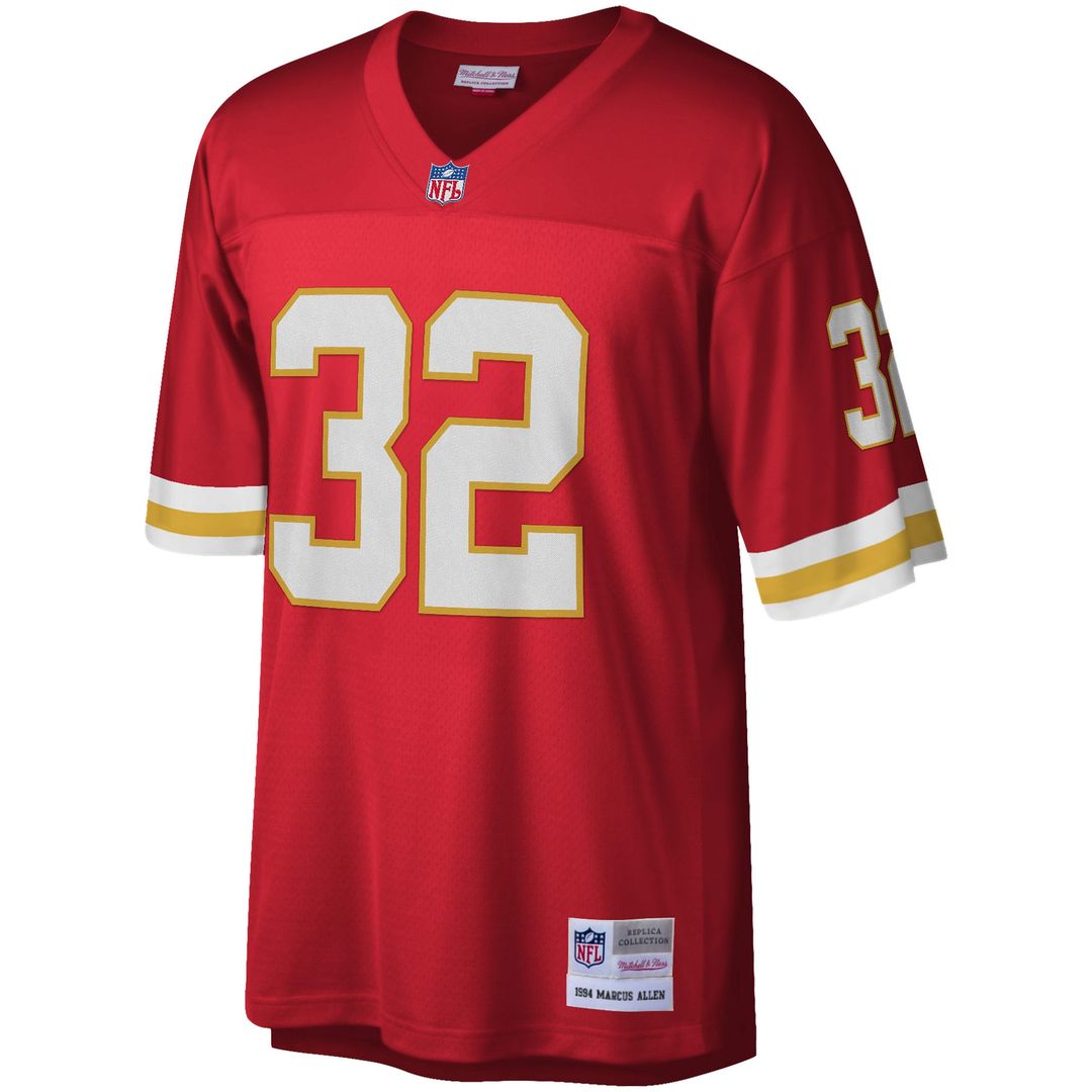 Kansas City Chiefs Marcus Allen Mitchell & Ness Red Legacy Replica Jersey product image 2, provided for visual reference and