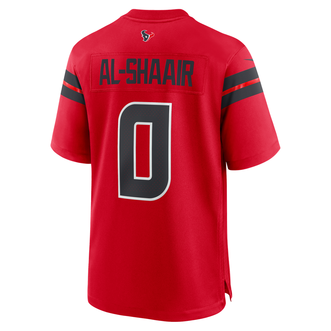 Houston Texans Azeez Al-Shaair Nike Red Alternate Game Jersey product image 3, provided for visual reference and product