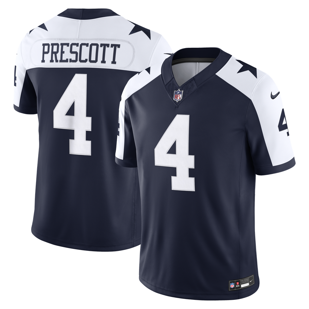 Dallas Cowboys Dak Prescott Nike Navy Alternate Vapor F.U.S.E. Stitched Limited Jersey product image 1, provided for visual