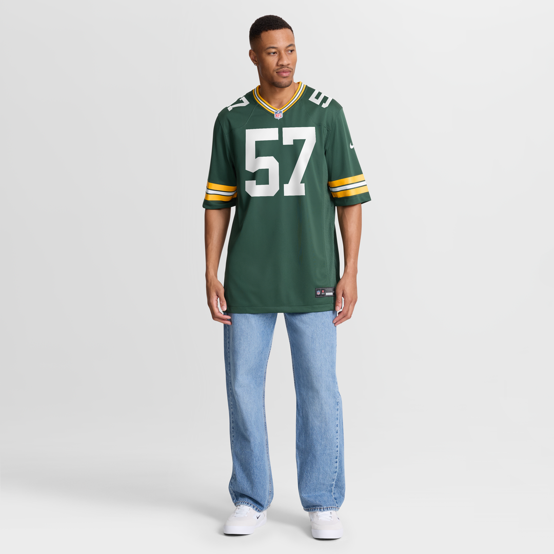 Green Bay Packers Brenton Cox Jr. Nike Green Game Jersey product image 7, provided for visual reference and product detail