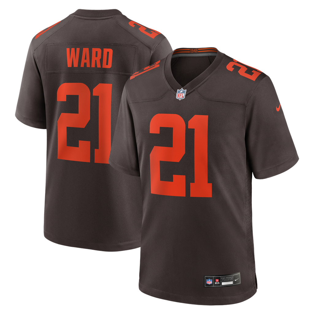 Cleveland Browns Denzel Ward Nike Brown Alpha Dawg Game Jersey product image 1, provided for visual reference and product