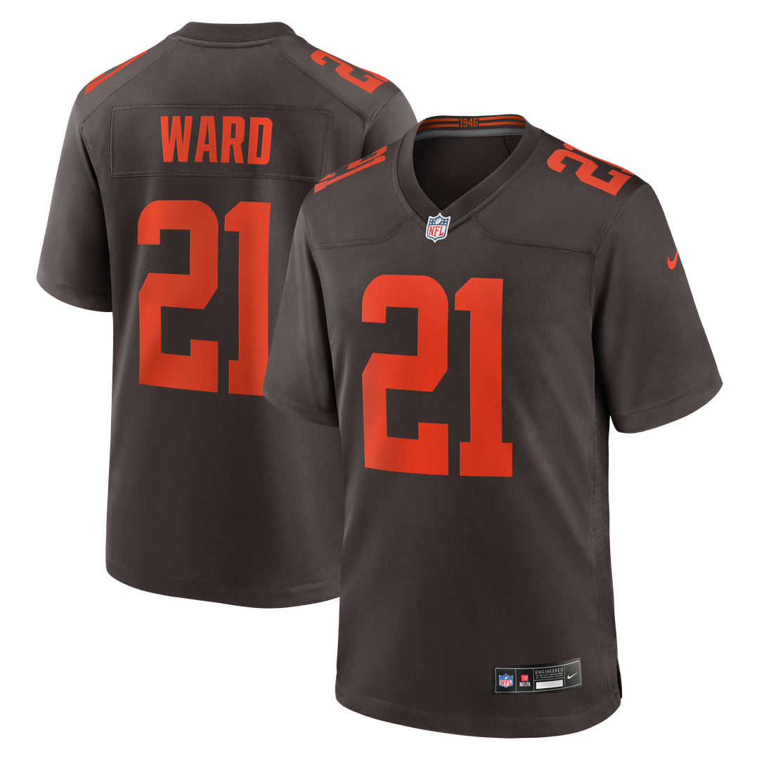 Cleveland Browns Denzel Ward Nike Brown Alpha Dawg Game Jersey product image 1, provided for visual reference and product