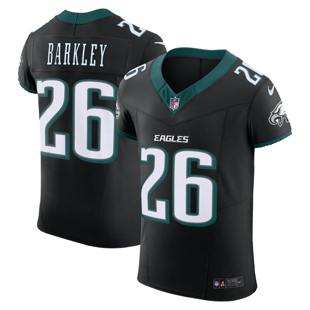 Philadelphia Eagles Saquon Barkley Nike Black Alternate Vapor F.U.S.E. Elite Jersey product image 1, provided for visual