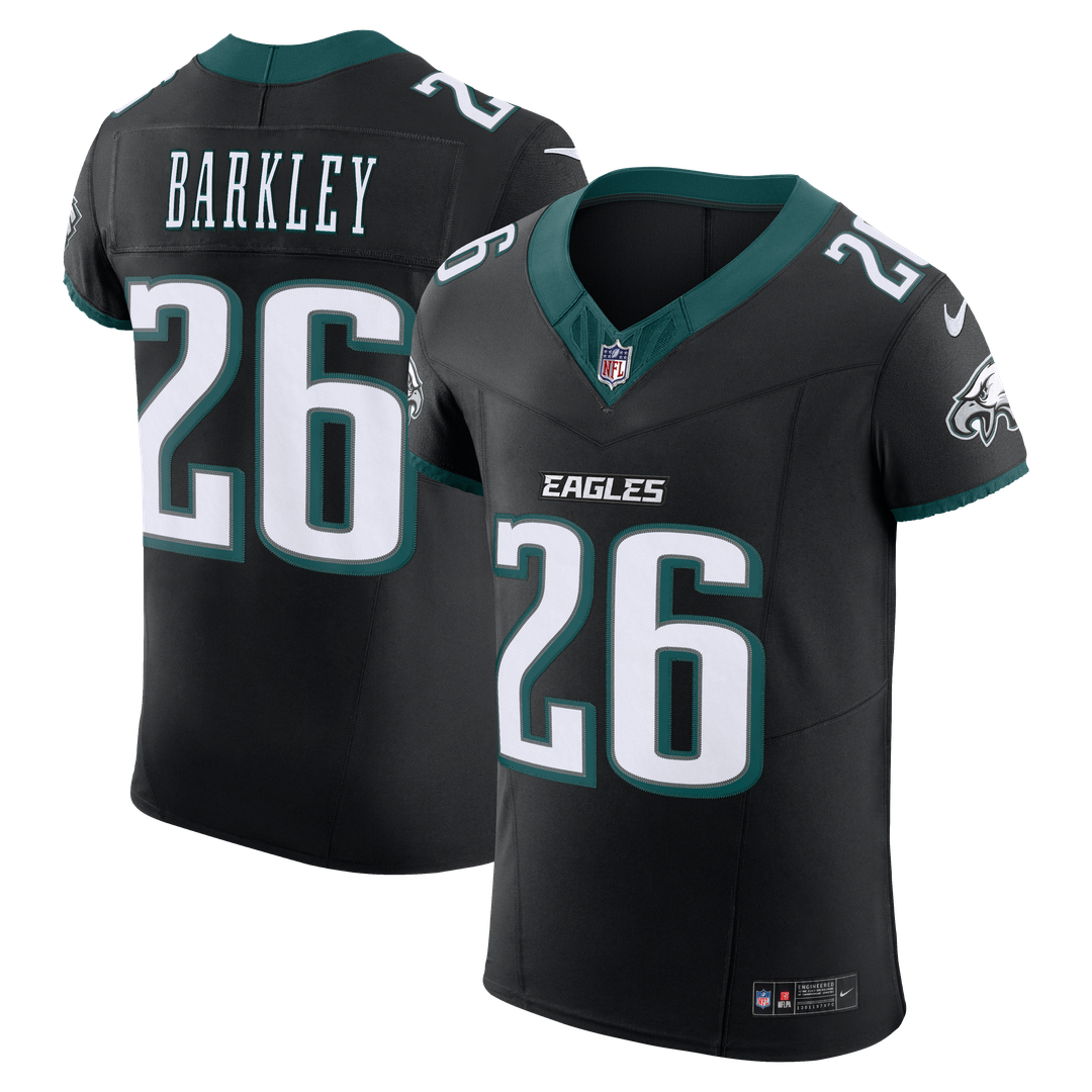 Philadelphia Eagles Saquon Barkley Nike Black Alternate Vapor F.U.S.E. Elite Jersey product image 1, provided for visual
