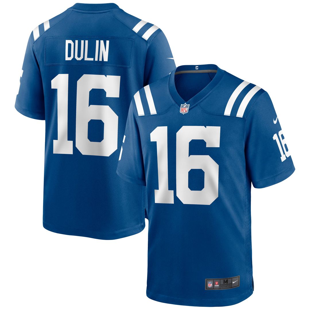 Indianapolis Colts Ashton Dulin Nike Royal Game Jersey product image 1, provided for visual reference and product detail