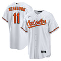 Baltimore Orioles Jordan Westburg Nike White Home Replica Jersey product image 1, provided for visual reference and product