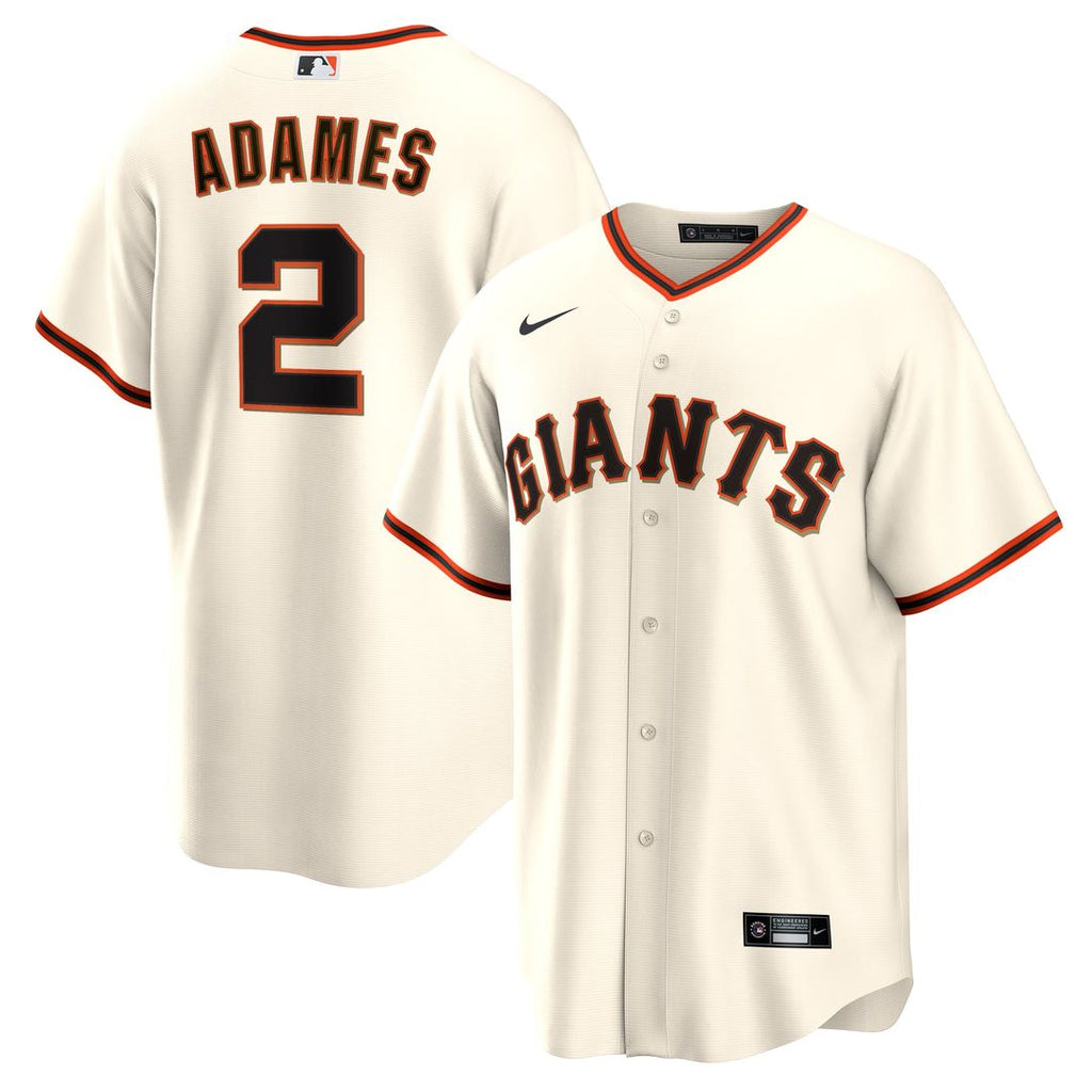 San Francisco Giants Willy Adames Nike Cream Home Replica Jersey product image 1, provided for visual reference and product
