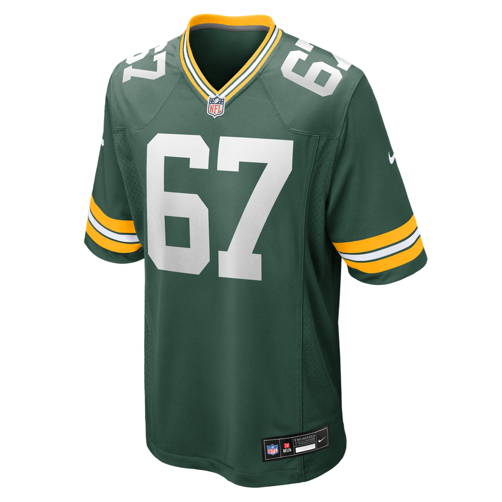 Green Bay Packers Donovan Jennings Nike Green Team Game Jersey product image 2, provided for visual reference and product