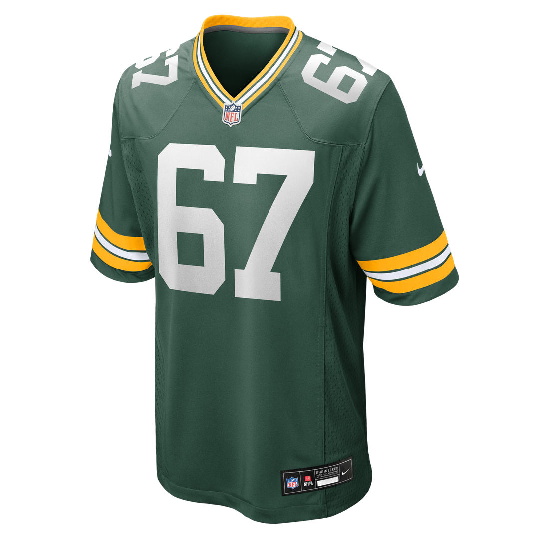 Green Bay Packers Donovan Jennings Nike Green Team Game Jersey product image 2, provided for visual reference and product