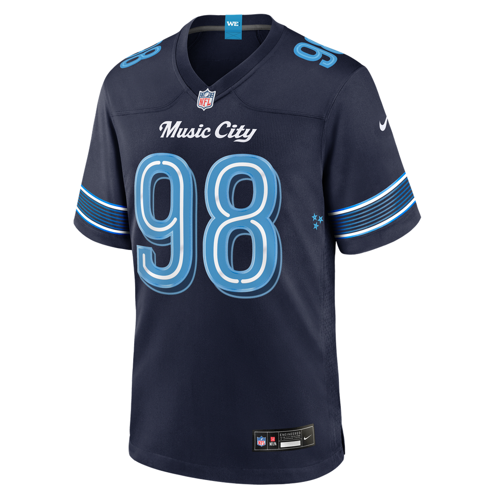 Tennessee Titans Jeffery Simmons Nike Navy 2026 Rivalries Collection Game Jersey product image 2, provided for visual