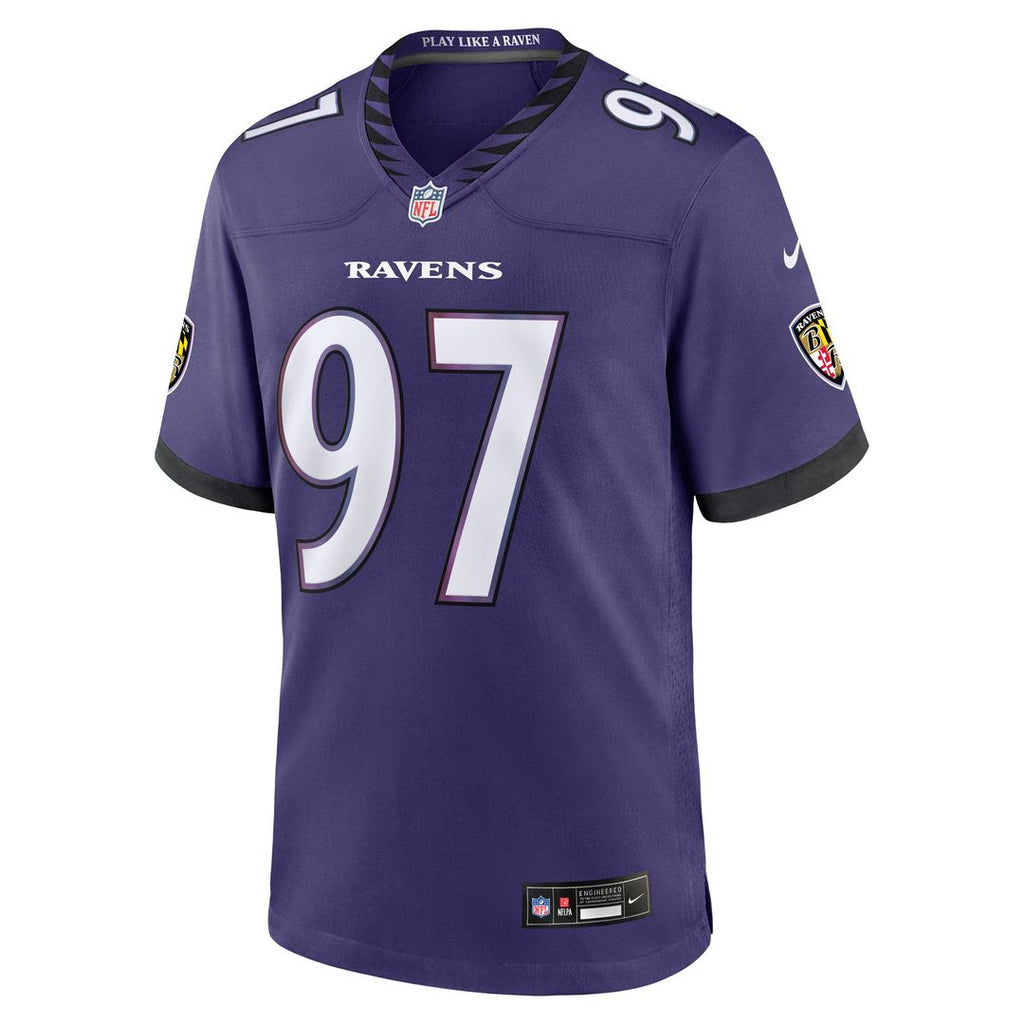 Baltimore Ravens Ethan Burke Nike Purple Team Game Jersey product image 2, provided for visual reference and product detail