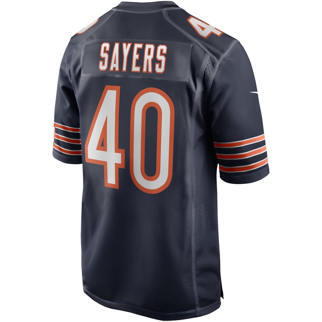 Chicago Bears Gale Sayers Nike Navy Game Retired Player Jersey product image 3, provided for visual reference and product