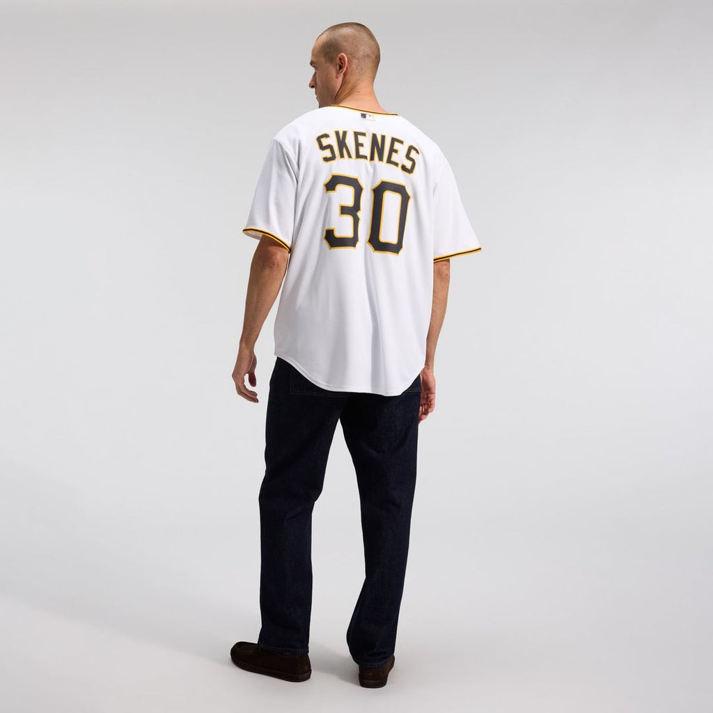Pittsburgh Pirates Paul Skenes Nike White Home Replica Player Jersey product image 5, provided for visual reference and