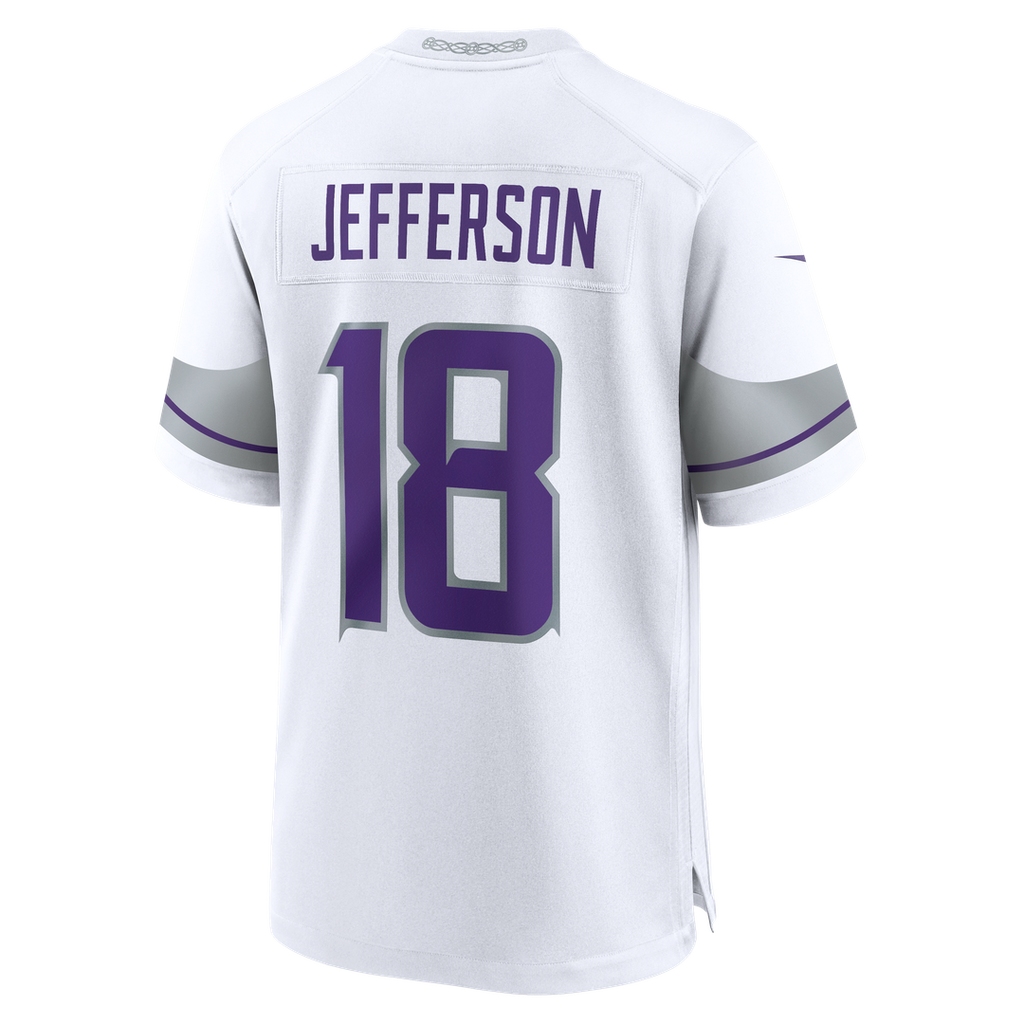 Minnesota Vikings Justin Jefferson Nike White Alternate Game Player Jersey product image 20, provided for visual reference