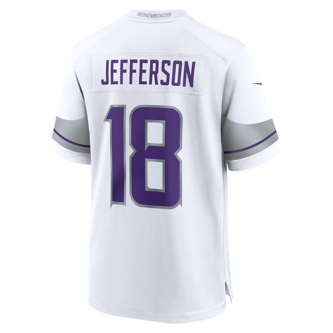 Minnesota Vikings Justin Jefferson Nike White Alternate Game Player Jersey product image 20, provided for visual reference