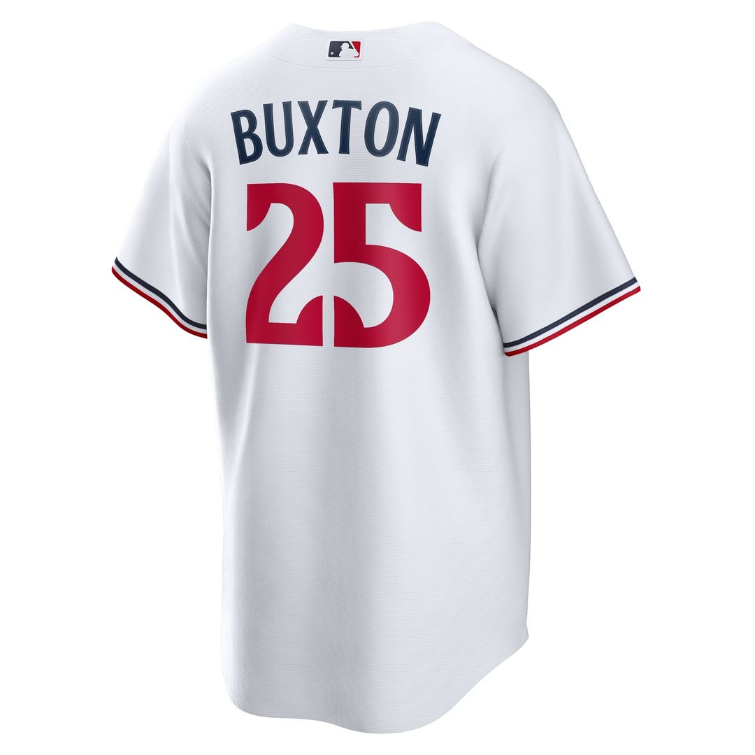 Minnesota Twins Byron Buxton Nike White Home Replica Jersey product image 3, provided for visual reference and product
