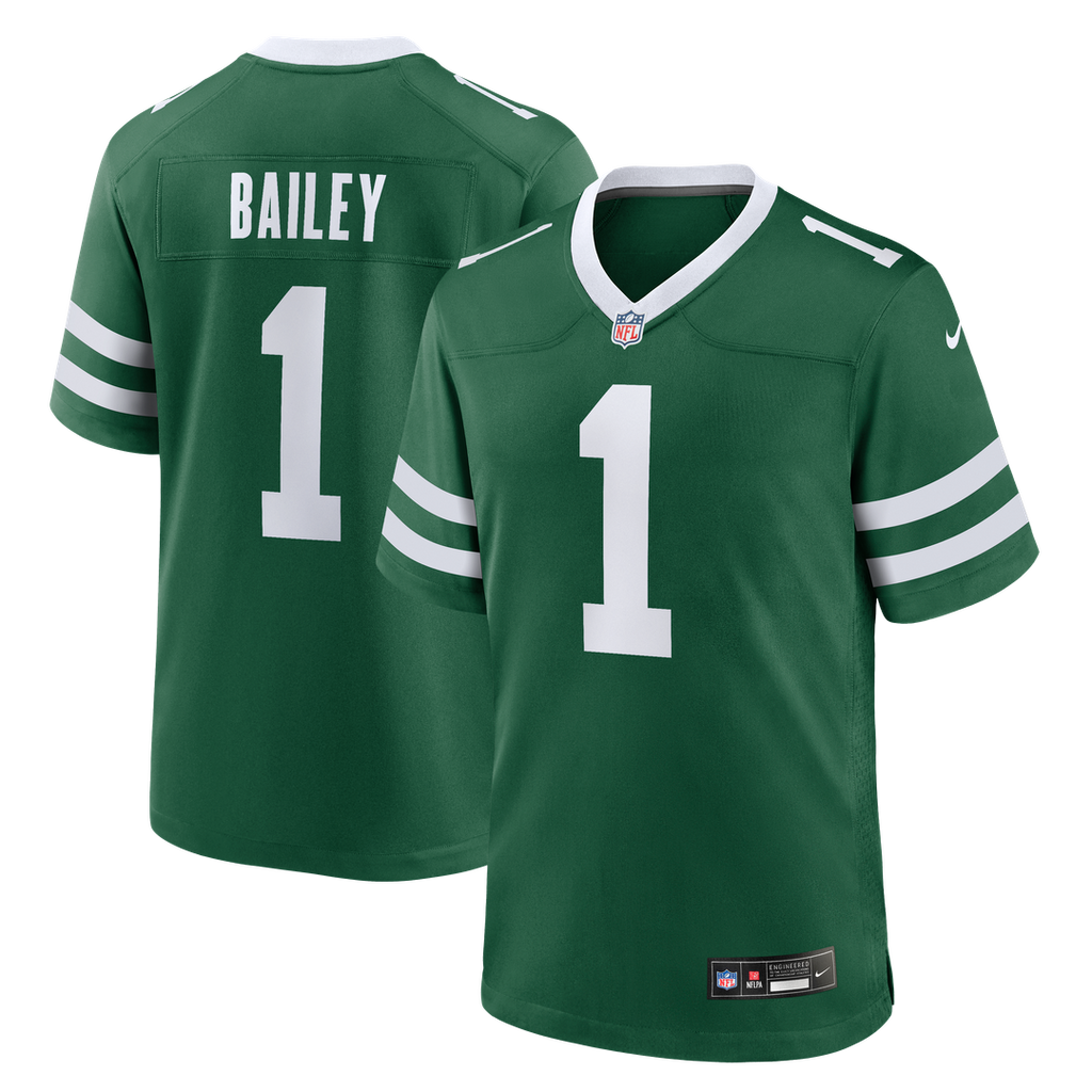New York Jets David Bailey Nike Legacy Black Alternate Game Player Jersey product image 13, provided for visual reference