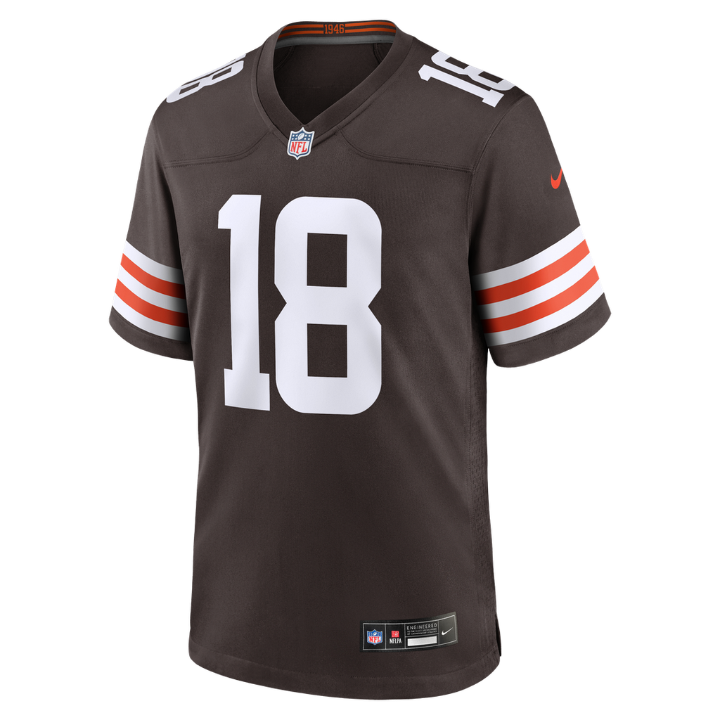Cleveland Browns David Bell Nike Brown Game Jersey product image 2, provided for visual reference and product detail review