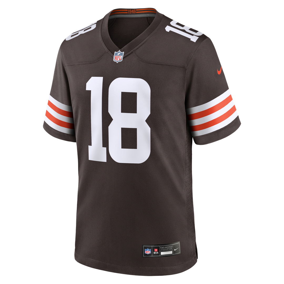 Cleveland Browns David Bell Nike Brown Game Jersey product image 2, provided for visual reference and product detail review