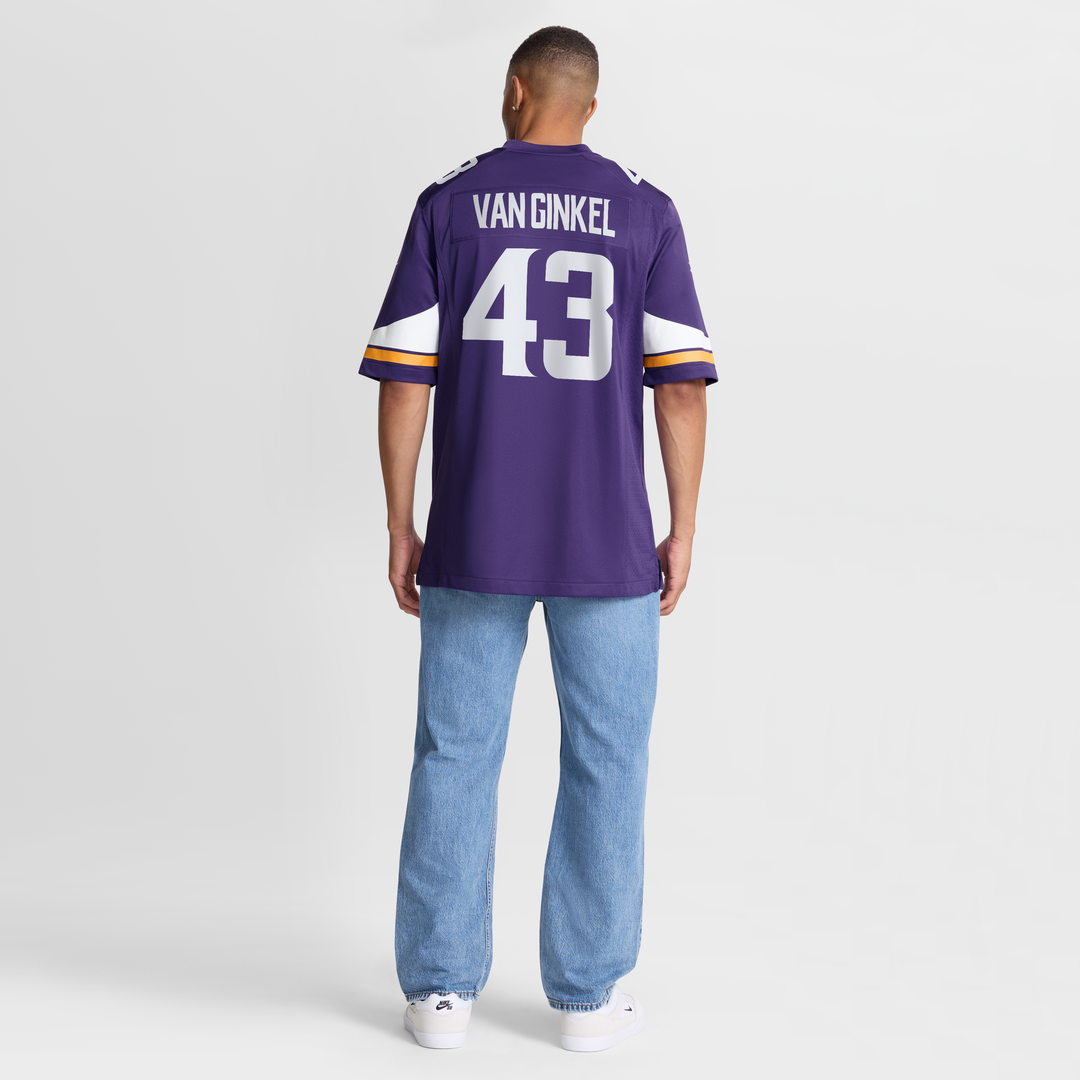 Minnesota Vikings Andrew Van Ginkel Nike Purple Team Game Jersey product image 8, provided for visual reference and product