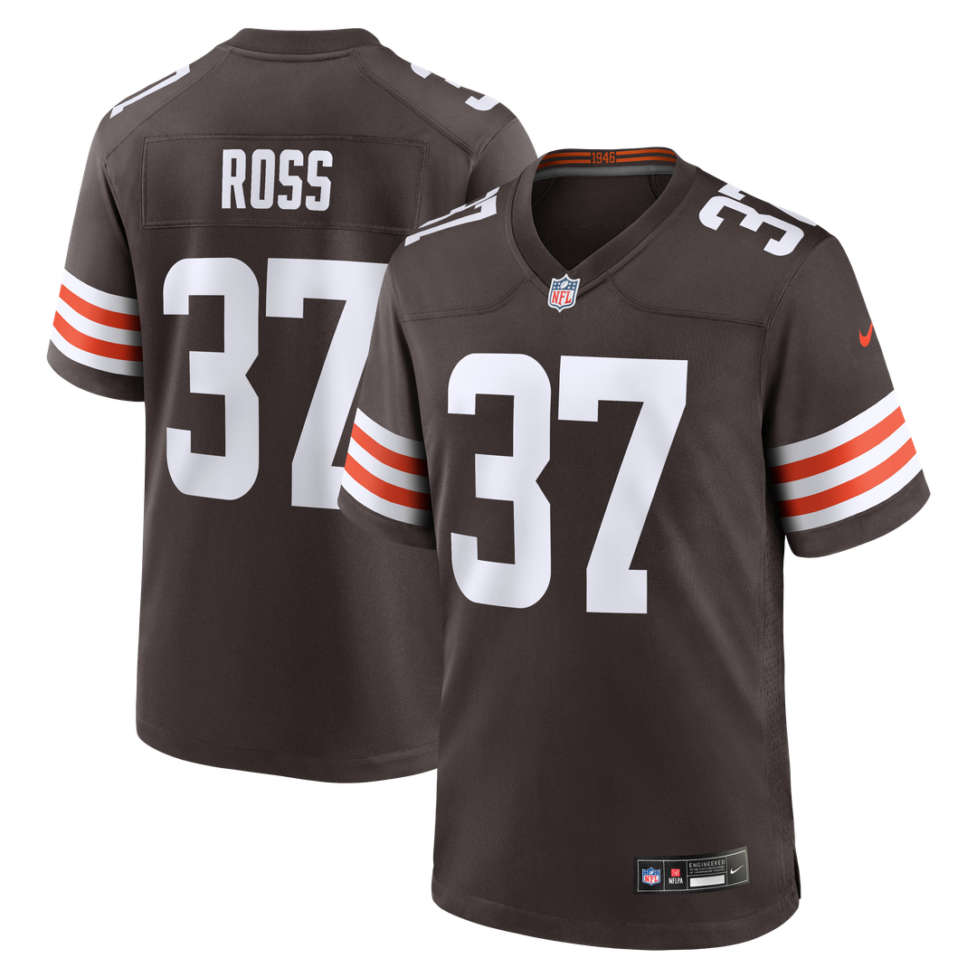 Cleveland Browns D'Angelo Ross Nike Brown Team Game Jersey product image 1, provided for visual reference and product detail