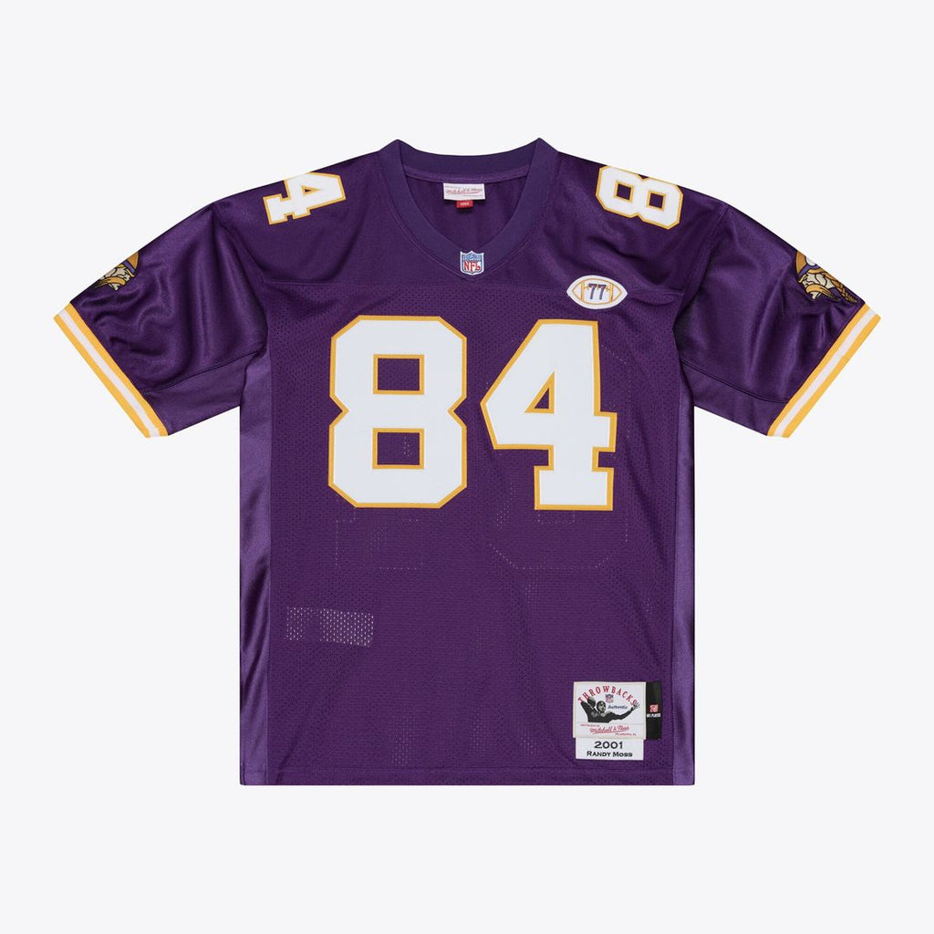 Minnesota Vikings Randy Moss Mitchell & Ness Purple 2001 Authentic Throwback Jersey product image 2, provided for visual