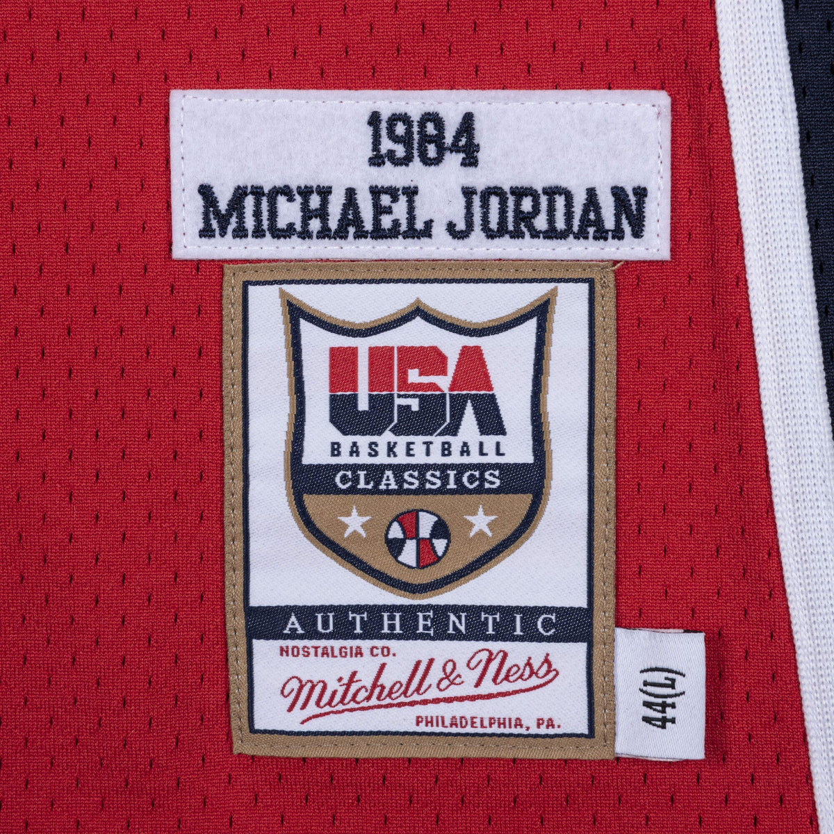 USA Basketball Mitchell & Ness Authentic Jersey Michael Jordan 1984 product image 4, provided for visual reference and