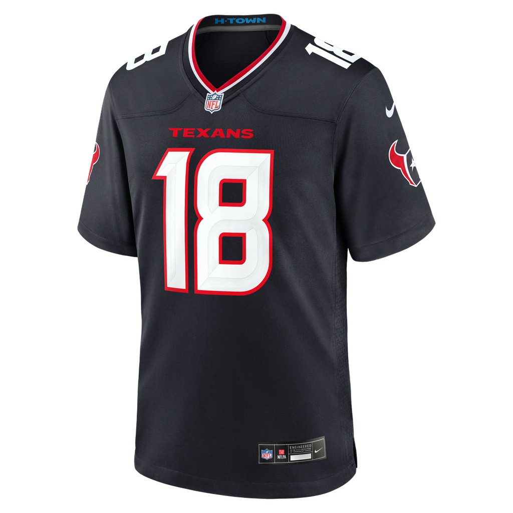 Houston Texans Graham Mertz Nike Navy Team Game Jersey product image 2, provided for visual reference and product detail