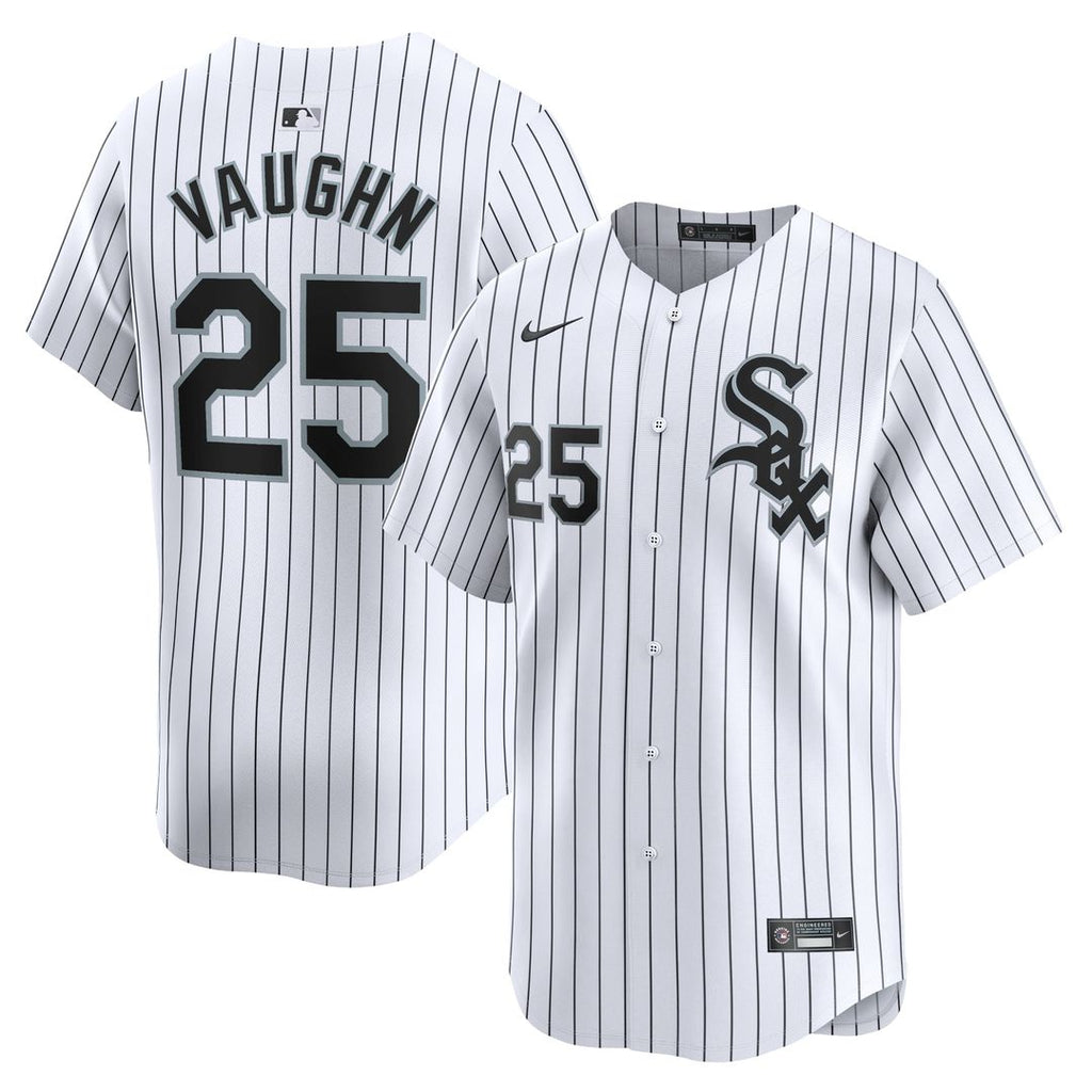 Chicago White Sox Andrew Vaughn Nike White Home Limited Player Jersey product image 1, provided for visual reference and