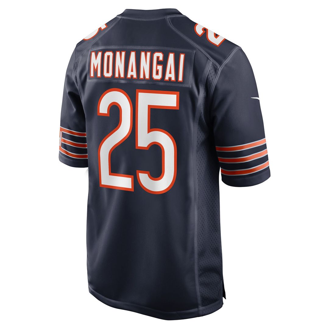 Chicago Bears Kyle Monangai Nike Navy Team Game Jersey product image 3, provided for visual reference and product detail
