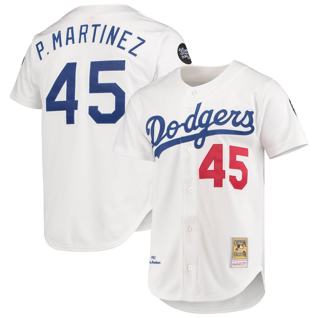 Los Angeles Dodgers Pedro Martinez Mitchell & Ness White 1993 Cooperstown Collection Home Authentic Jersey product image 1,