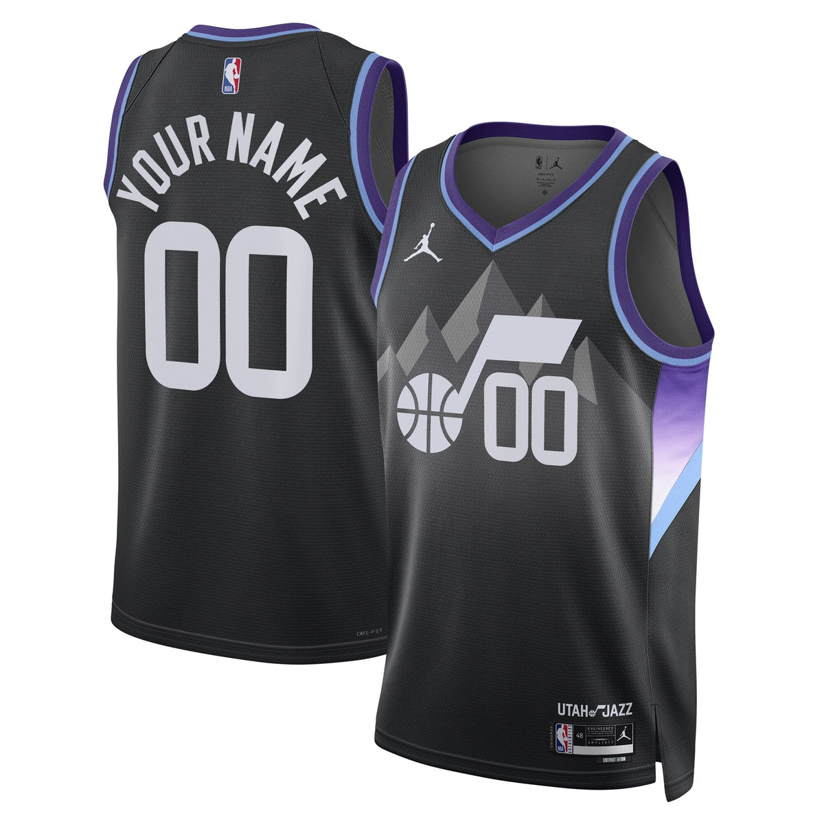 Utah Jazz Jordan NBA Statement Edition Swingman Jersey - Custom product image 2, provided for visual reference and product