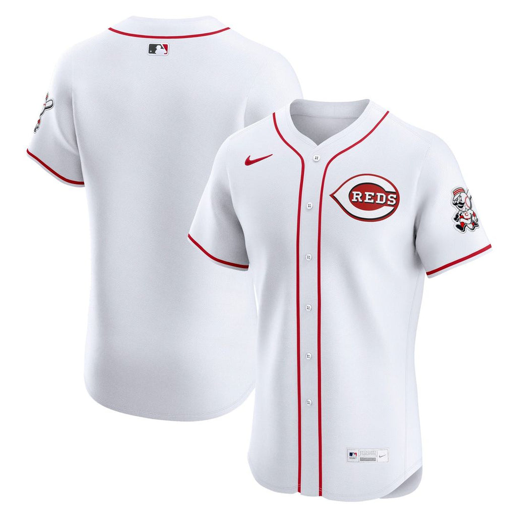 Cincinnati Reds Nike White Home Elite Jersey product image 1, provided for visual reference and product detail review