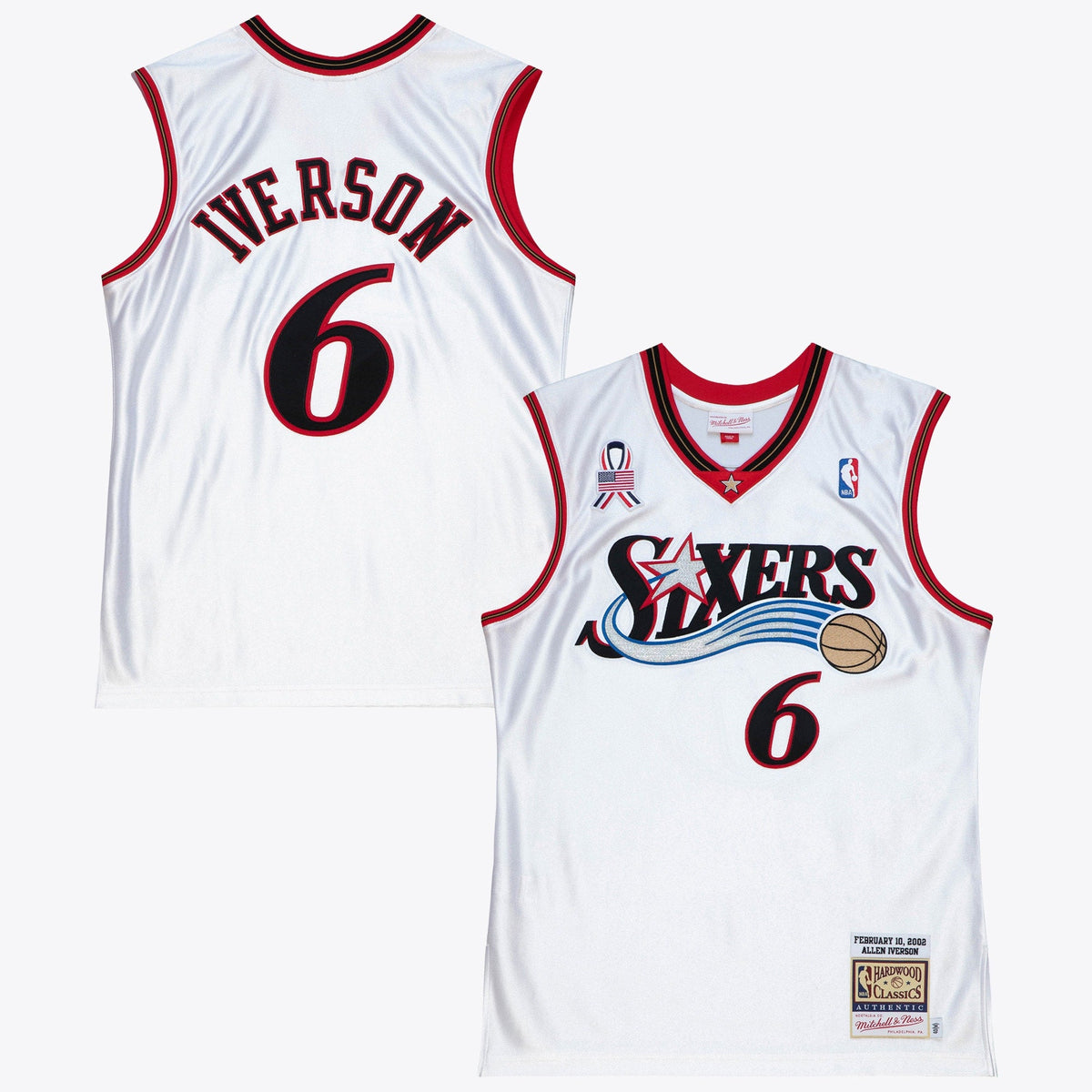Philadelphia 76ers Mitchell & Ness Allen Iverson 2002 All-Star East Authentic Jersey - White product image 2, provided for