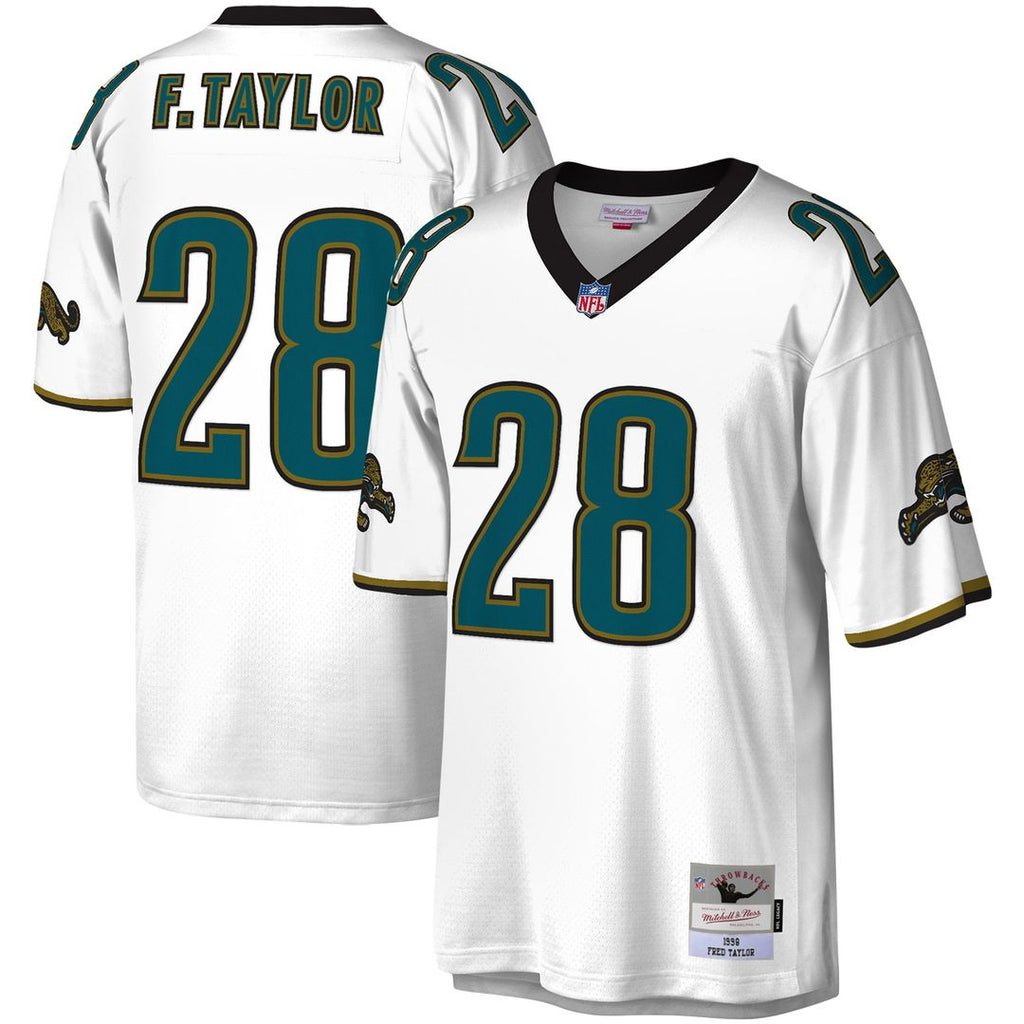 Jacksonville Jaguars Fred Taylor Mitchell & Ness White Legacy Replica Jersey product image 4, provided for visual reference