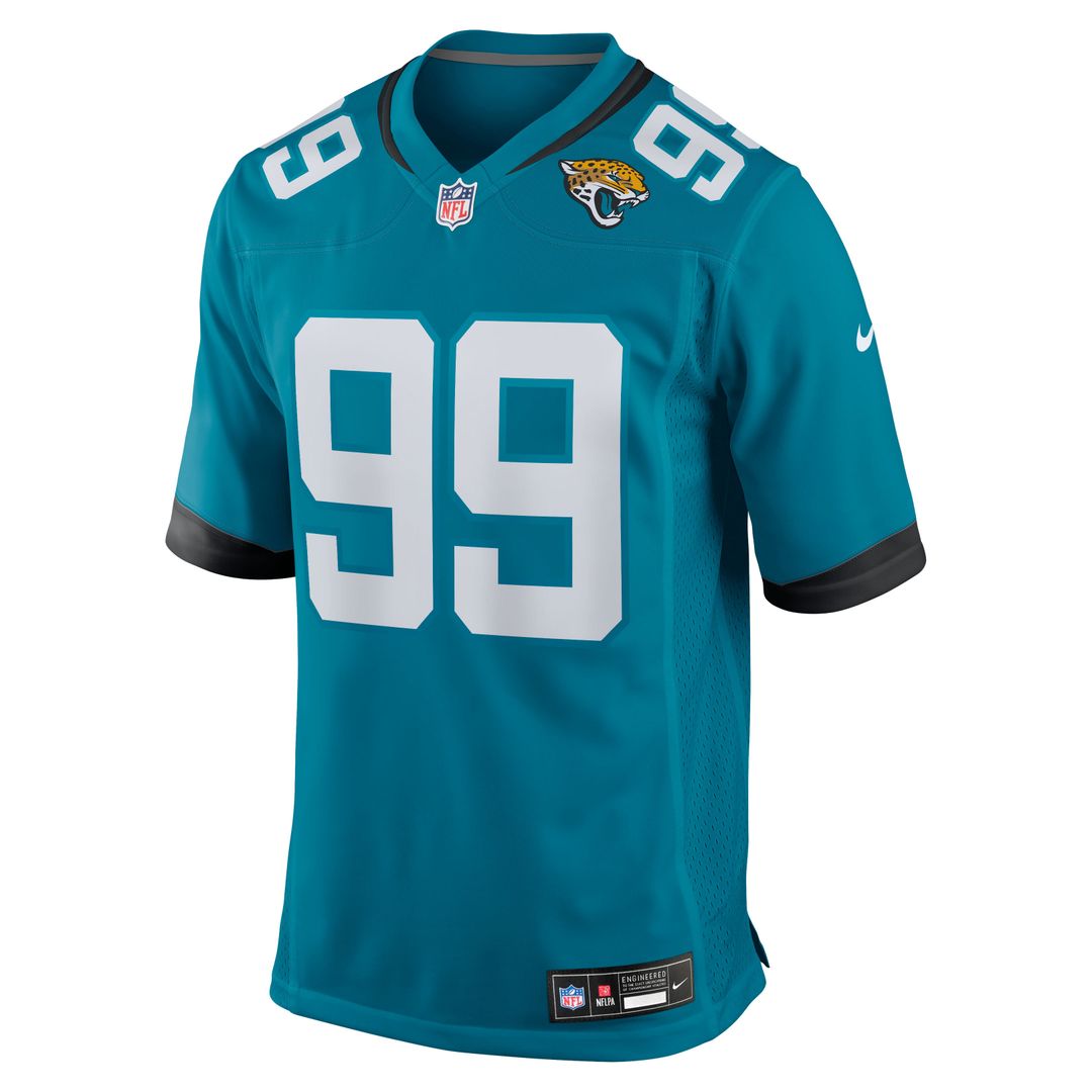 Jacksonville Jaguars Ruke Orhorhoro Nike Teal Team Game Jersey product image 2, provided for visual reference and product