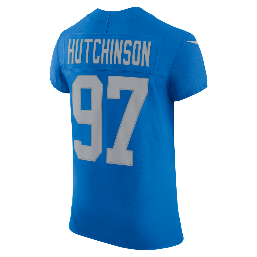 Detroit Lions Aidan Hutchinson Nike Blue Alternate Vapor F.U.S.E. Elite Jersey product image 7, provided for visual