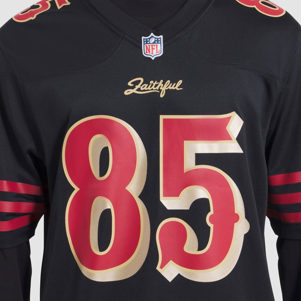 San Francisco 49ers George Kittle Nike Black Rivalries Collection Game Jersey product image 6, provided for visual reference