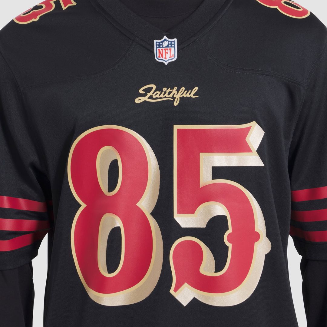 San Francisco 49ers George Kittle Nike Black Rivalries Collection Game Jersey product image 6, provided for visual reference