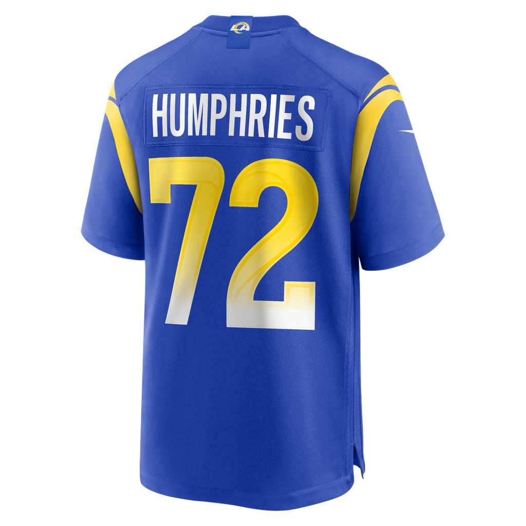 Los Angeles Rams D.J. Humphries Nike Royal Team Game Jersey product image 3, provided for visual reference and product