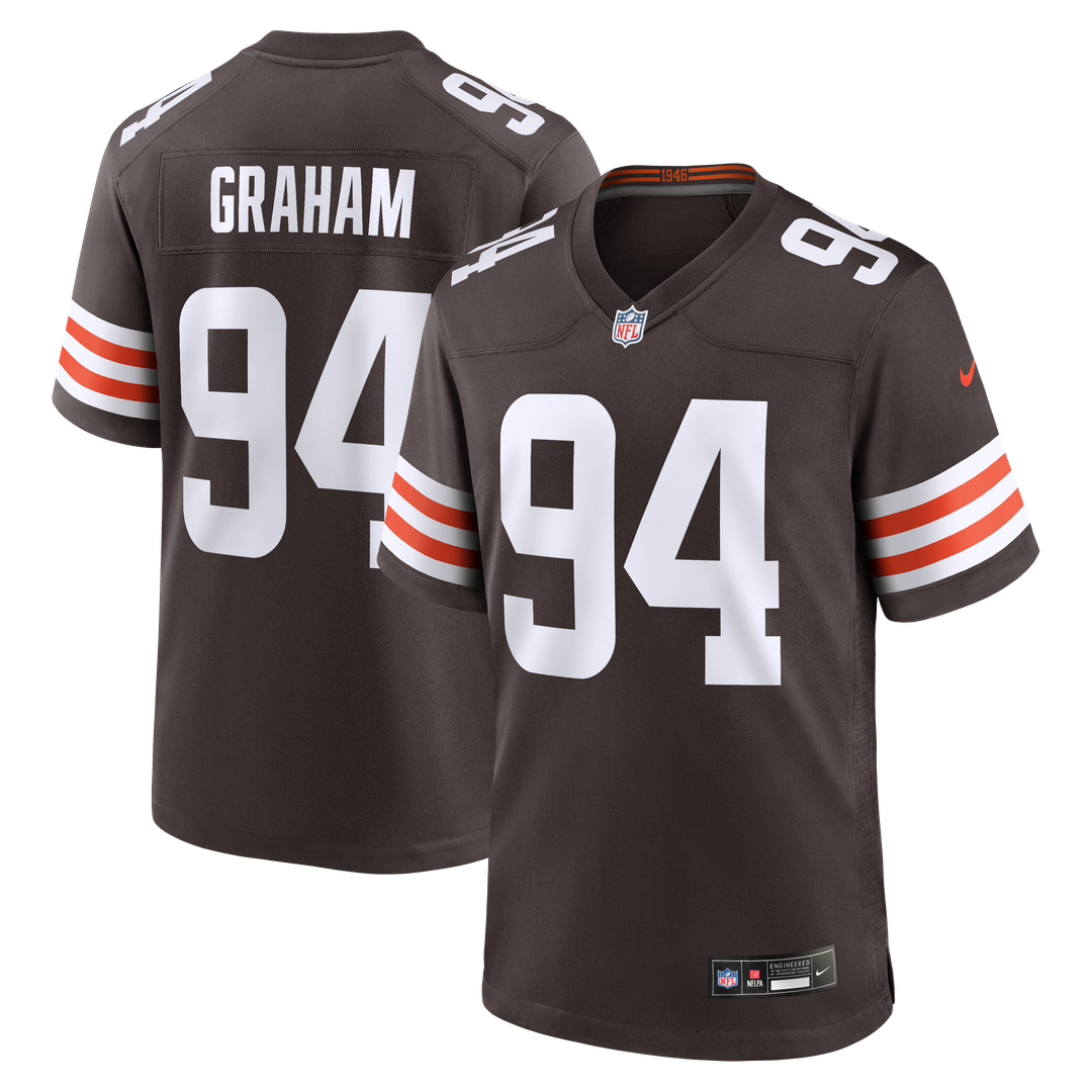Cleveland Browns Mason Graham Nike Brown Game Jersey product image 1, provided for visual reference and product detail review