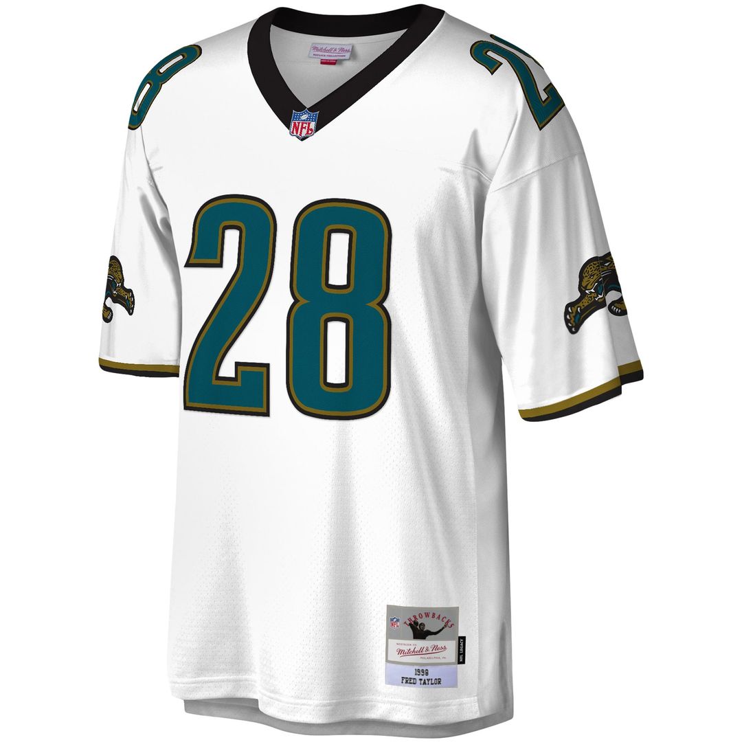 Jacksonville Jaguars Fred Taylor Mitchell & Ness White Legacy Replica Jersey product image 5, provided for visual reference