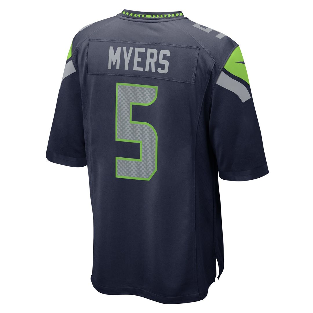 Seattle Seahawks Jason Myers Nike College Navy Game Jersey product image 3, provided for visual reference and product detail