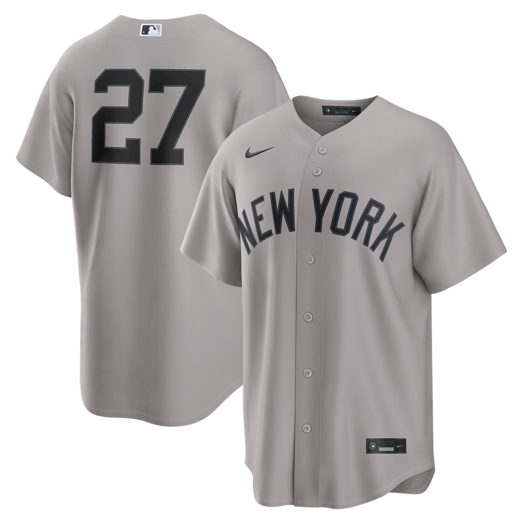 New York Yankees Giancarlo Stanton Nike Gray Road Replica Jersey product image 1, provided for visual reference and product