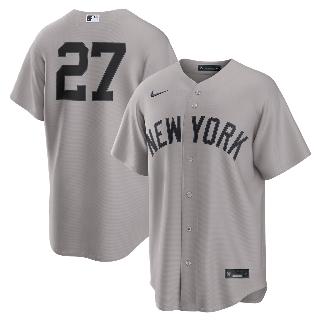 New York Yankees Giancarlo Stanton Nike Gray Road Replica Jersey product image 1, provided for visual reference and product