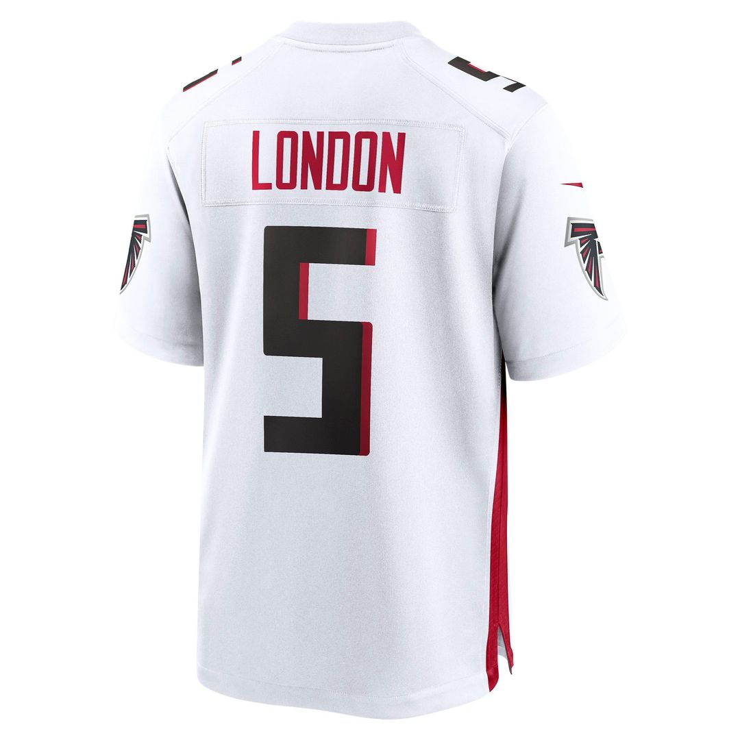 Atlanta Falcons Drake London Nike White Away Game Player Jersey product image 3, provided for visual reference and product